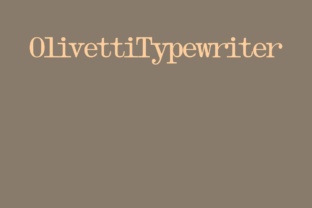 Olivetti Typewriter Family for Timeless Branding and Elegant Design