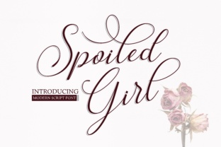 Spoiled Girl Font: A Script Handwritten Style for Creative Printables